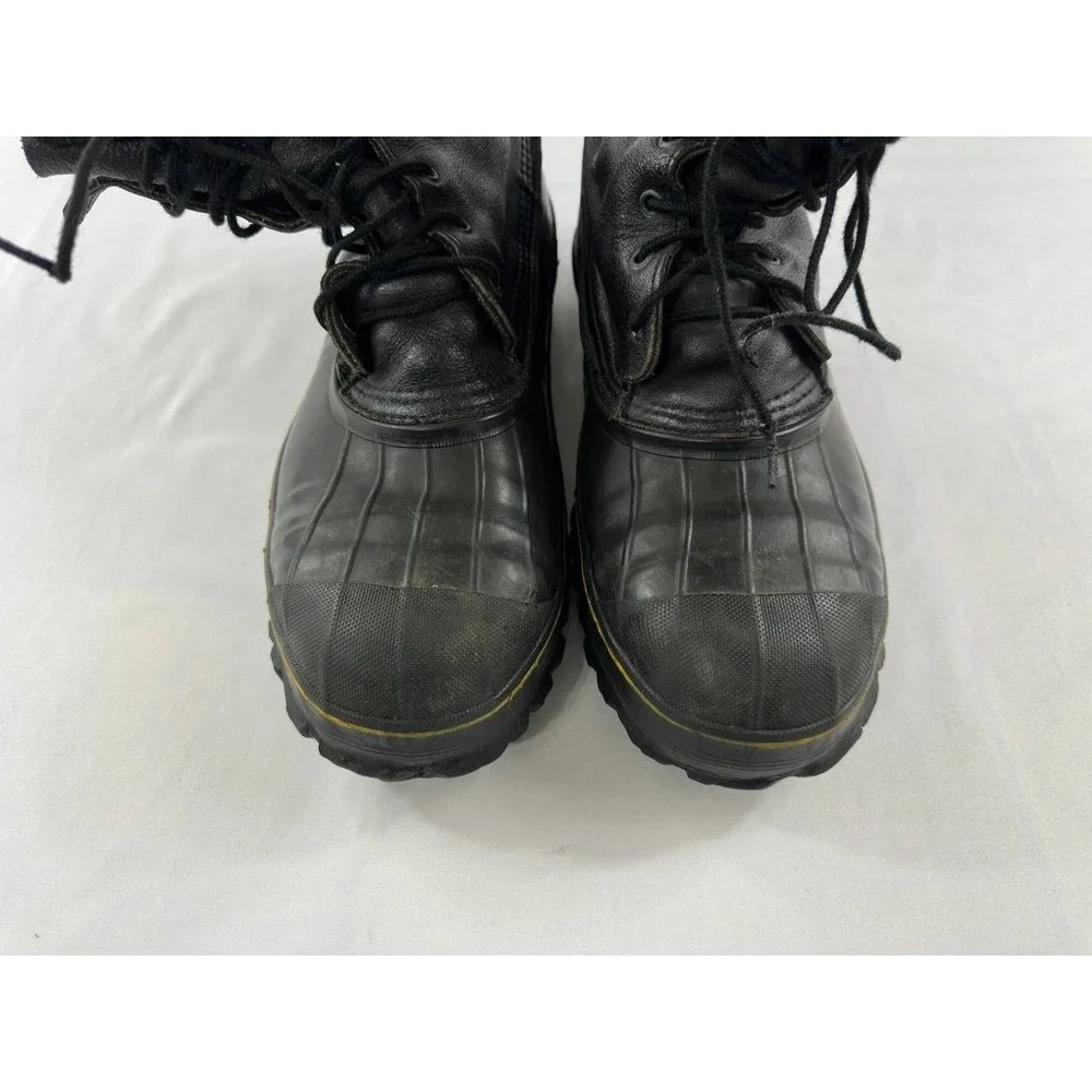 LaCrosse Insulated Rubber Leather Black Boots Men's Size 14 Made in USA